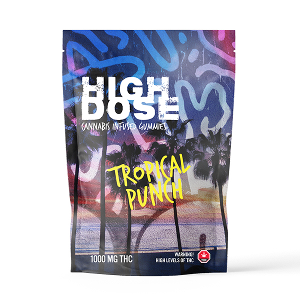 High Dose 1000mg THC Gummy - Tropical Punch