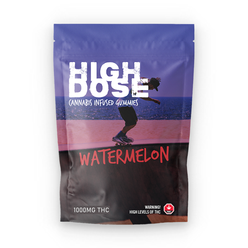 High Dose 1000mg THC Gummy - Watermelon