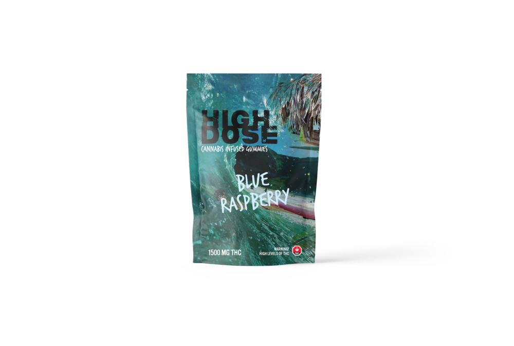 High Dose 1500mg THC Gummy - Blue Raspberry