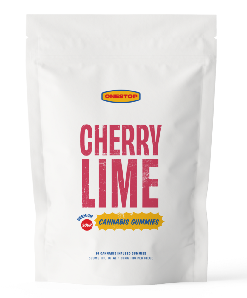 OneStop - Sour Cherry Lime 500mg THC Gummies
