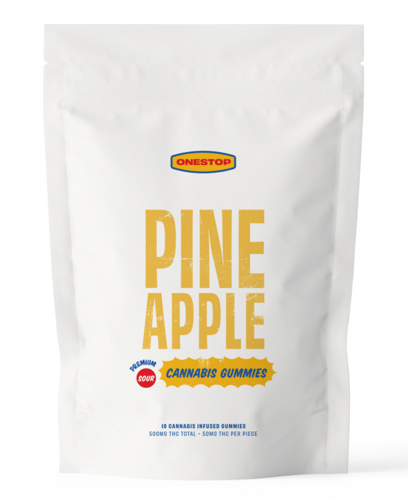 OneStop - Sour Pineapple 500mg THC Gummies