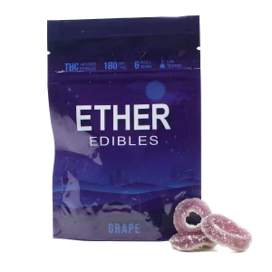 Ether Edibles 180MG THC - Grape Gummy