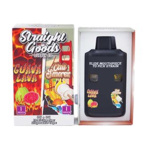 Straight Goods Supply Co. 6 Gram Dual Chamber Disposable Vapes – Guava Lava + Cali Shmorez THC Distillate