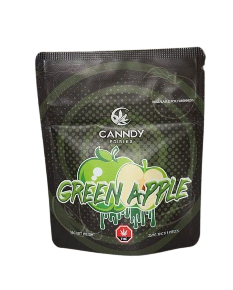 Canndy Edibles (200mg) THC Gummies - Green Apple