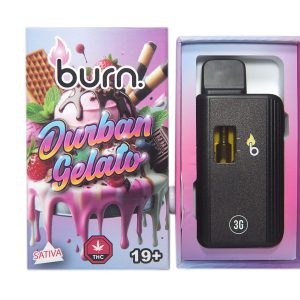 Burn 3mL Disposable Vapes – Durban Gelato THC Distillate