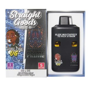 Straight Goods Supply Co. 6 Gram Dual Chamber Disposable Vapes – Snoop Dogg OG + Optimus Prime THC Distillate