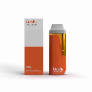 LUSH 2ml Disposable Vapes – Orange Soda (Hybrid) THC Distillate