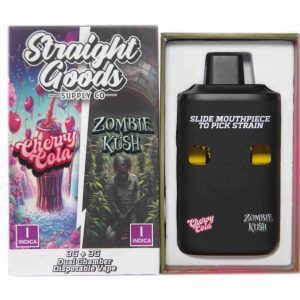 Straight Goods Supply Co. 6 Gram Dual Chamber Disposable Vapes – Cherry Cola + Zombie Kush THC Distillate