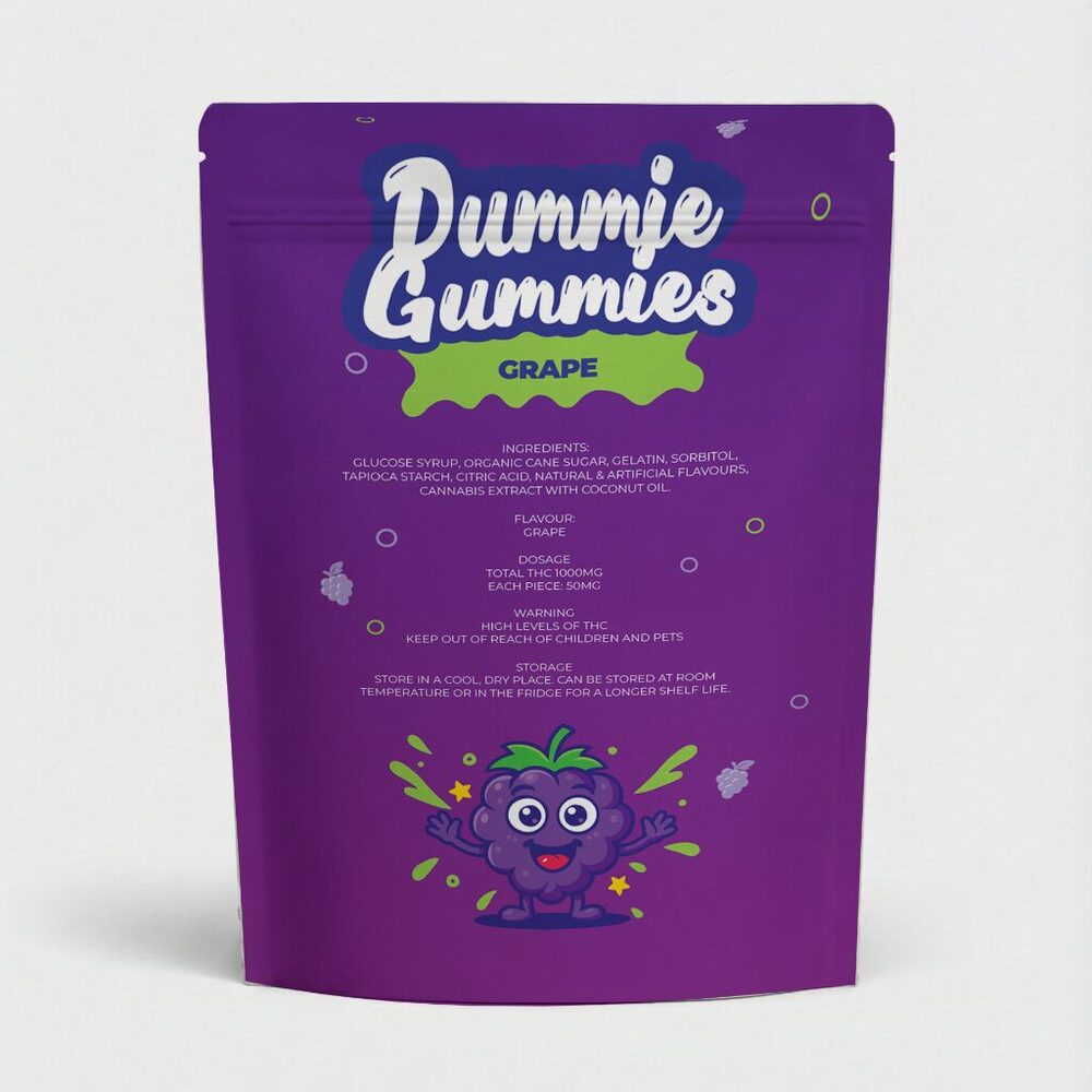 Dummie Gummies - Grape 1000mg THC Gummies - Image 3
