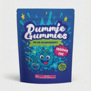 *Dummie Gummies - Blue Raspberry 1000mg THC Gummies