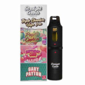 Straight Goods Supply Co. 9 Gram Triple Chamber Disposable Vapes – Peyote Cookies + Birthday Cake +Gary Payton THC Distillate
