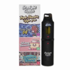 Straight Goods Supply Co. 9 Gram Triple Chamber Disposable Vapes – Snoop Dogg OG + Wedding Cheesecake + Donut Shop THC Distillate