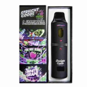 Straight Goods Supply Co. 9 Gram Triple Chamber Disposable Vapes – Super Boof + Pink Mint Berries + White Grape V2 THC Distillate