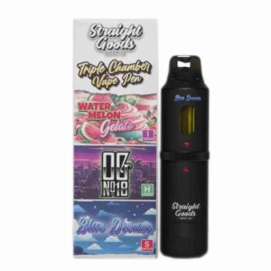 Straight Goods Supply Co. 9 Gram Triple Chamber Disposable Vapes – Watermelon Gelato + OG #18 + Blue Dream THC Distillate